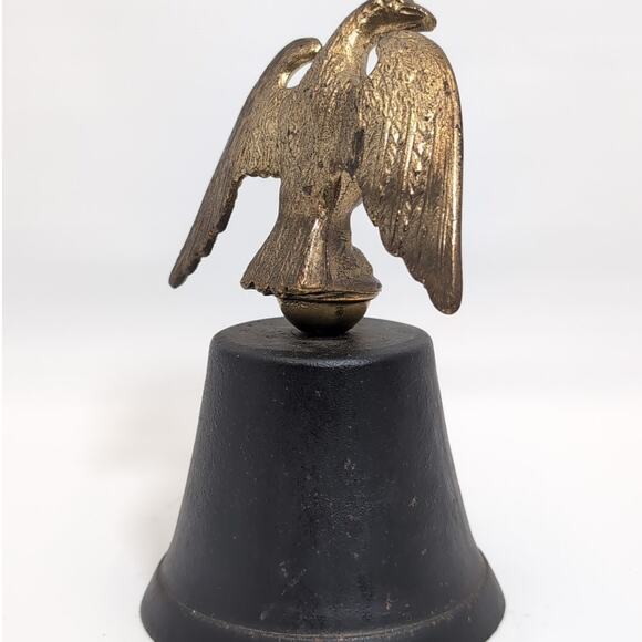 Vintage Cast Iron Ebrasd agle Bell Patina Patriotic Americana Decor EMIG - Picture 4 of 6